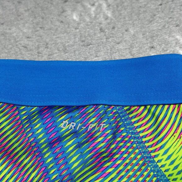 Nike Pro Hypercool Capris Womens M Frequency Photo Blue/Pink 725475-435 Training - Picture 14 of 15